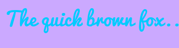 Image with Font Color 00CBFF and Background Color CBA9FF